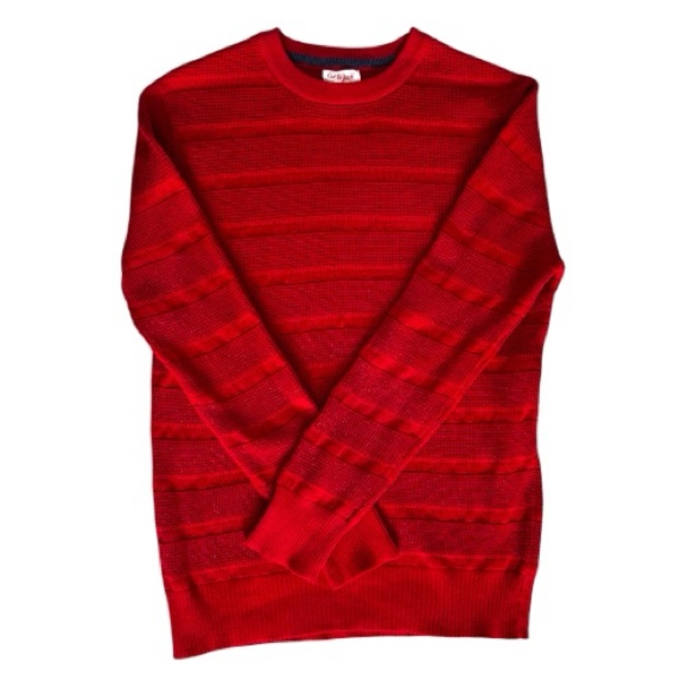 Cat & Jack boys Vibrant Red Crewneck Sweater youth large 12/14